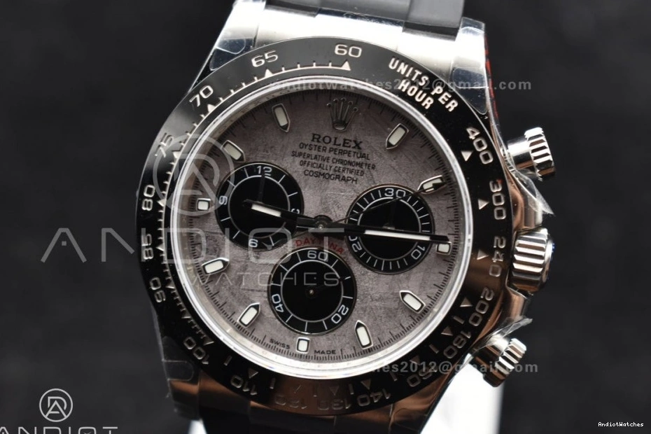 Dial 1:1 Strap Best Edition Unisex 116519 Oysterflex QF SA Gray on 788 Daytona Rubber 0211